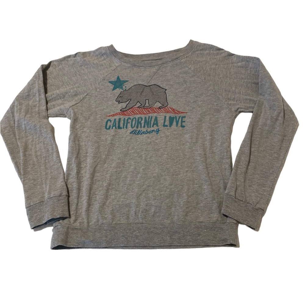 Billabong Billie Girls gray long sleeve shirt. Girls size large 14/16